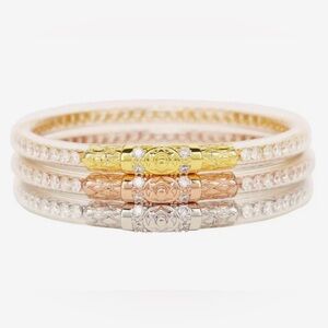 BuDhaGirl Three Queens All Weather Bangles - Clear Crystal New